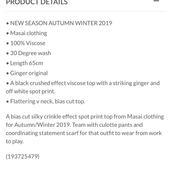 Masai Clothing Kala Ginger Spot Print Blouse | Viscose | Large - Picture 10 of 11